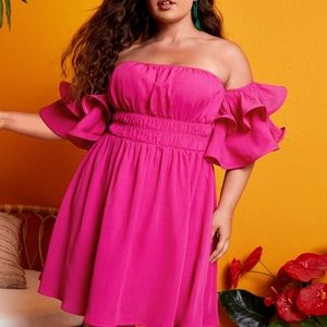 Ruffle Off Shoulder Dress